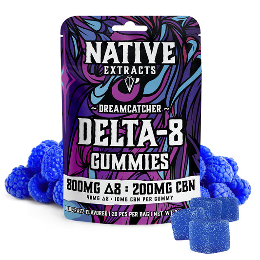 "Dreamcatcher" - 800mg Delta-8 THC : 200mg CBN - Blue Raspberry (Sleep)