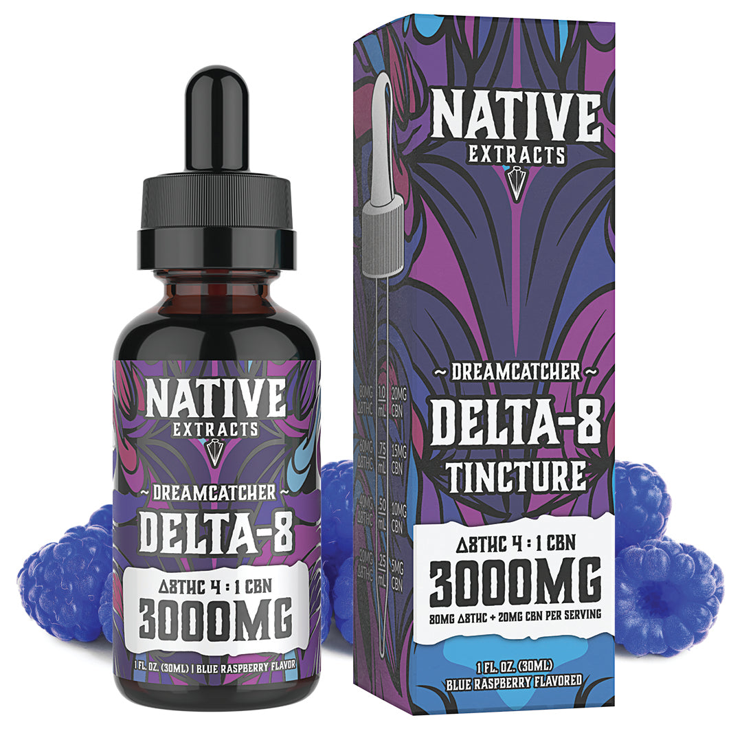 Native Extracts - "Dreamcatcher" - Delta-8 4 : 1 CBN Tincture - 3000mg (High Potency)
