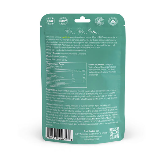 Δ9 THC Gummies – Gorilla Glue #4 (Hybrid) | Live Resin | Cotton Candy (300mg)