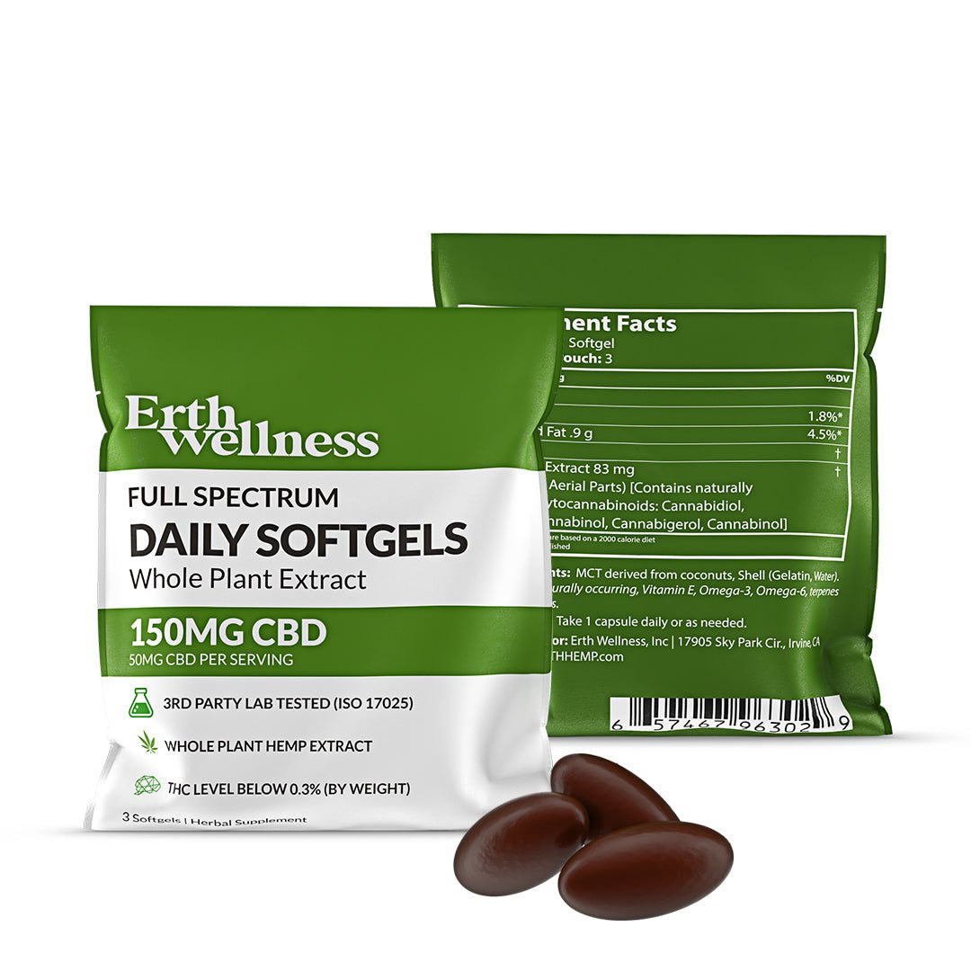 Full Spectrum Daily Softgels with Whole Plant Extract - Sample Size - 150mg