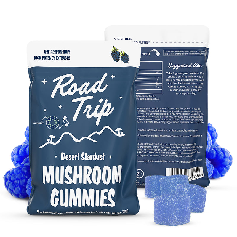 Desert Stardust Mushroom Gummies - Blue Raspberry
