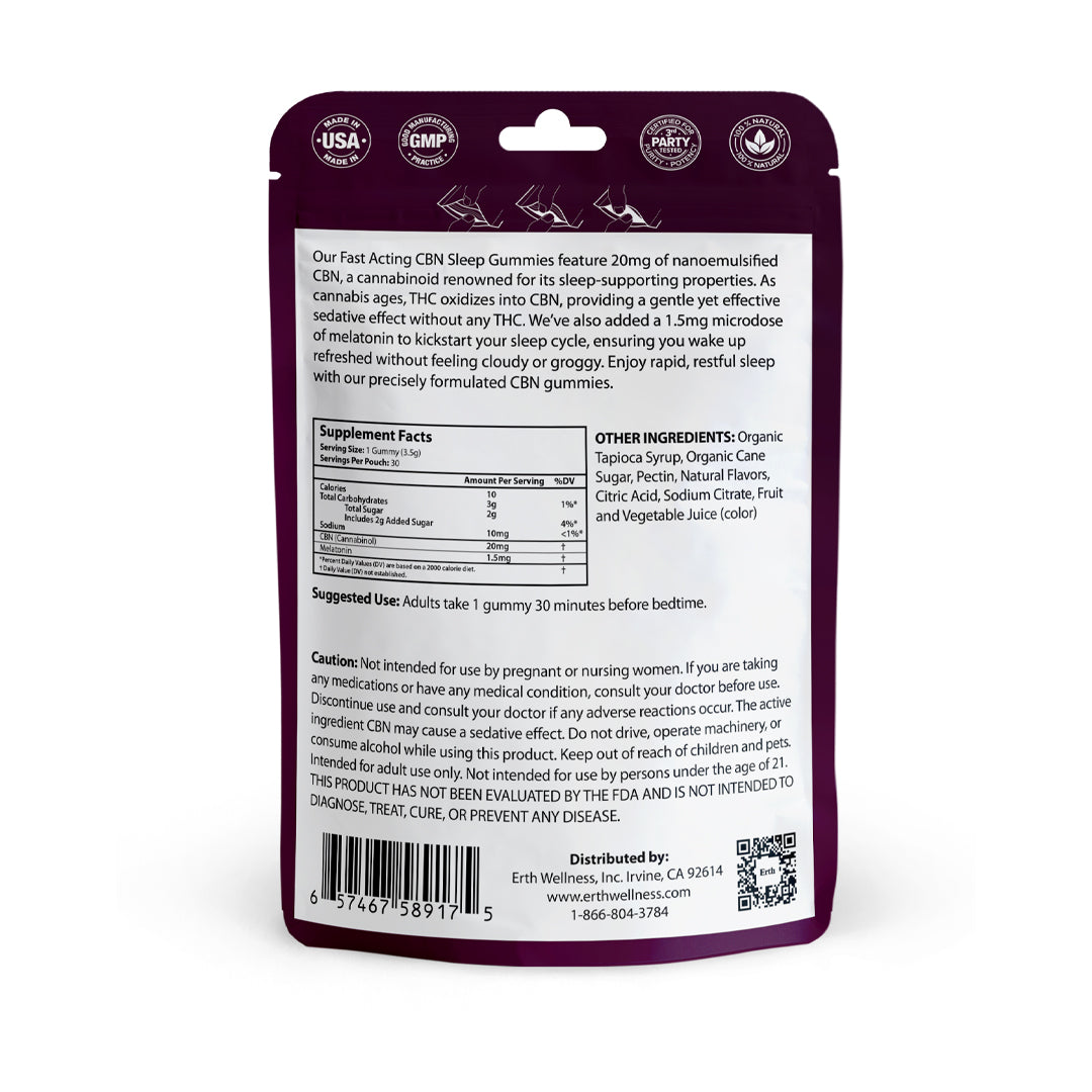 Sleep CBN Gummies – THC-Free | Sleepy Blackberry (600mg)