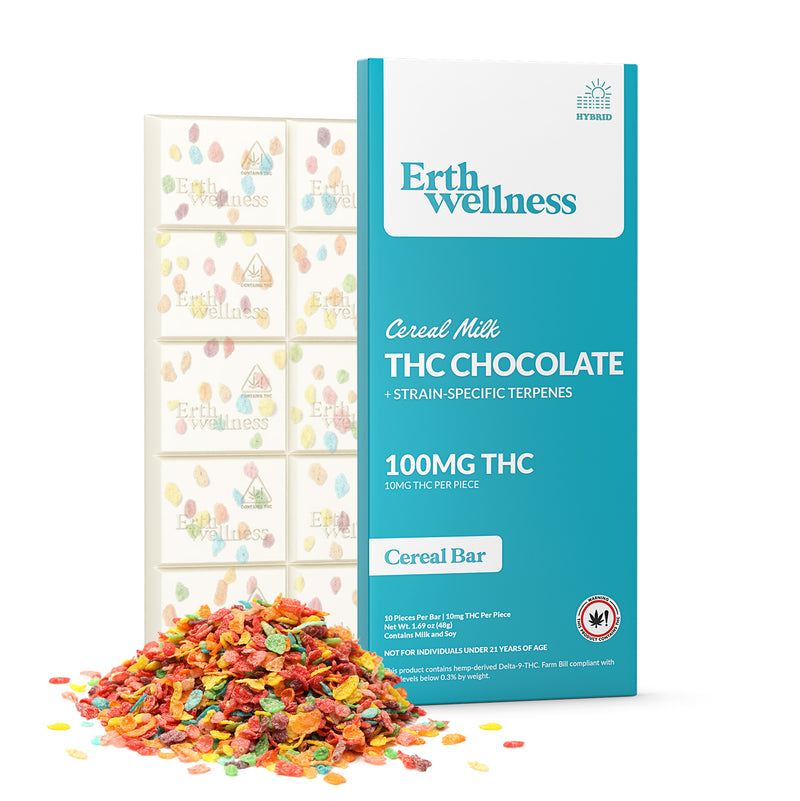 Δ9 THC Chocolate Bar – Cereal Milk (Hybrid) | Strain Specific | Cereal Bar Flavor (100 mg)
