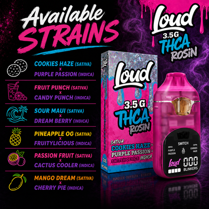 Loud THC-A Rosin SWITCH Disposable – 3.5g
