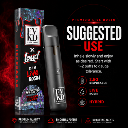 FVKD x LOUD Cold Pressed Live Rosin Disposable 2.5G