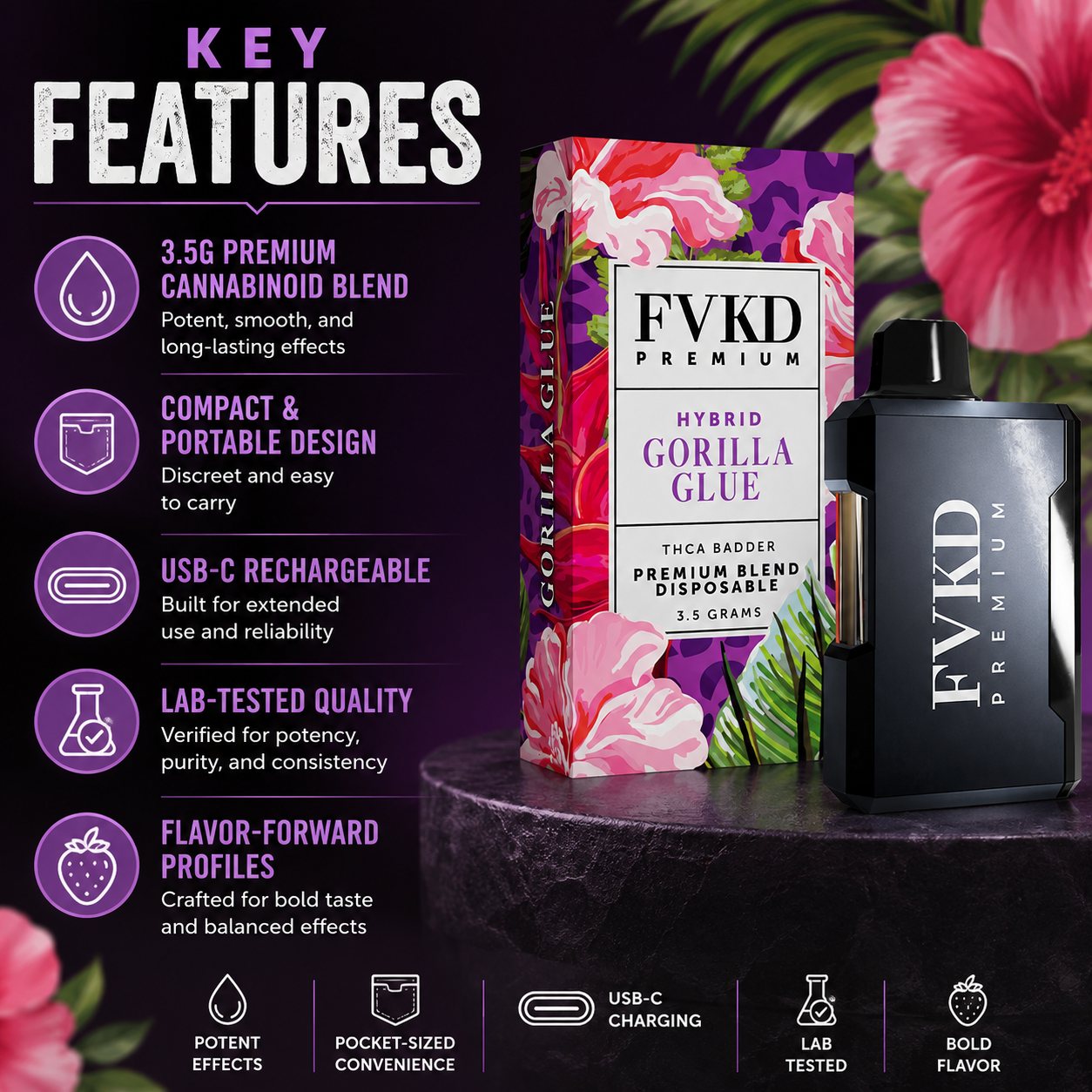 FVKD Premium THC-A Badder Disposables 3.5G