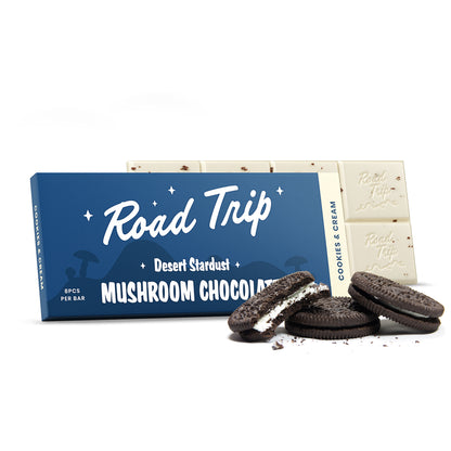 Desert Stardust Magic Mushroom Chocolate Bar - Cookies & Cream