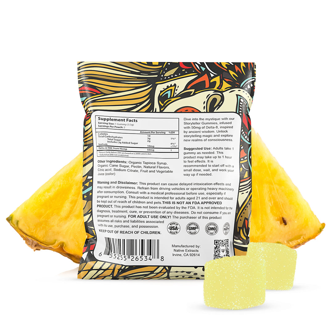 "Storyteller" - 100mg Delta-8 Gummies - Pineapple (Sample Size)
