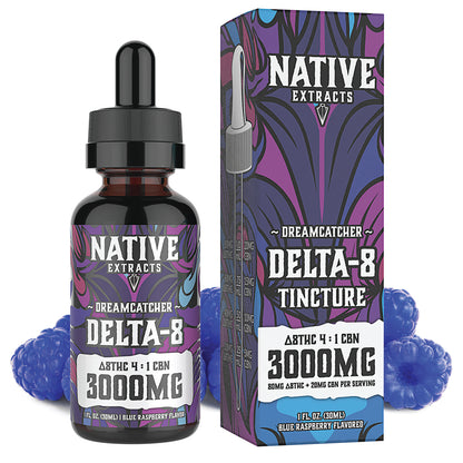 Native Extracts - "Dreamcatcher" - Delta-8 4 : 1 CBN Tincture - 3000mg (High Potency)
