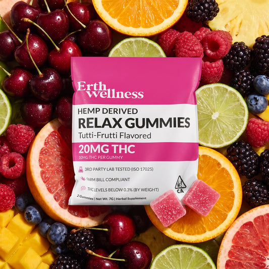 RELAX 10mg THC Gummies - Tutti Frutti - 20mg (SAMPLE PACK)