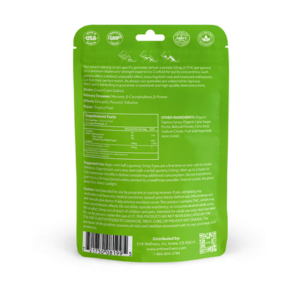 Δ9 THC Gummies – Green Crack (Sativa) | Strain Specific | Tropical Fruit (300mg)