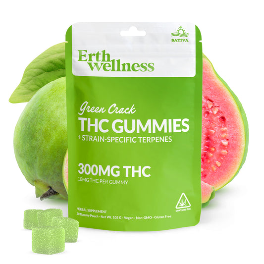 Δ9 THC Gummies – Green Crack (Sativa) | Strain Specific | Tropical Fruit (300mg)