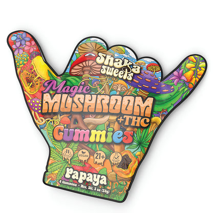 Shaka Sweets Magic Mushroom + THC Gummies | Papaya Flavor