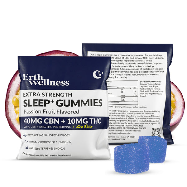 SLEEP+ Gummies - CBN + THC + Live Resin - 40mg CBN + 10mg THC (SAMPLE PACK)