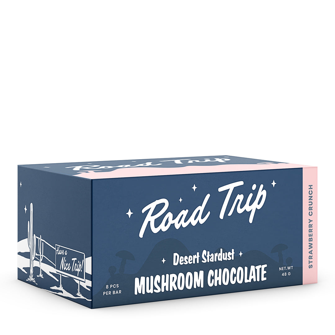 Desert Stardust Magic Mushroom Chocolate Bar - Strawberry Crunch