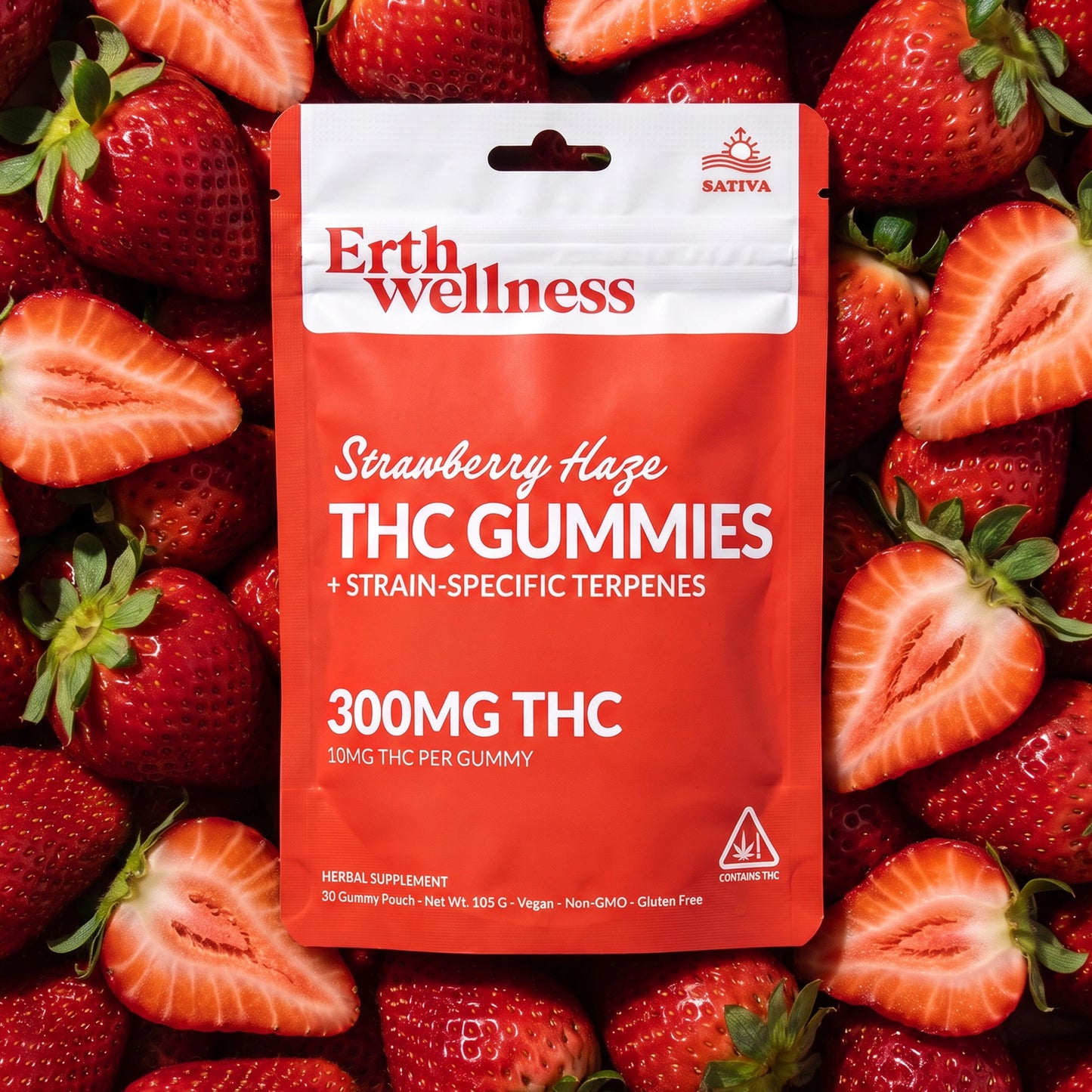 THC Gummies – Strawberry Haze (Focus)