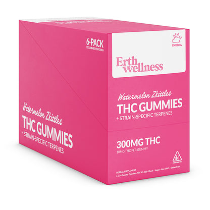 Δ9 THC Gummies – Watermelon Zkittles (Indica) | Strain Specific | Watermelon Candy (300mg)