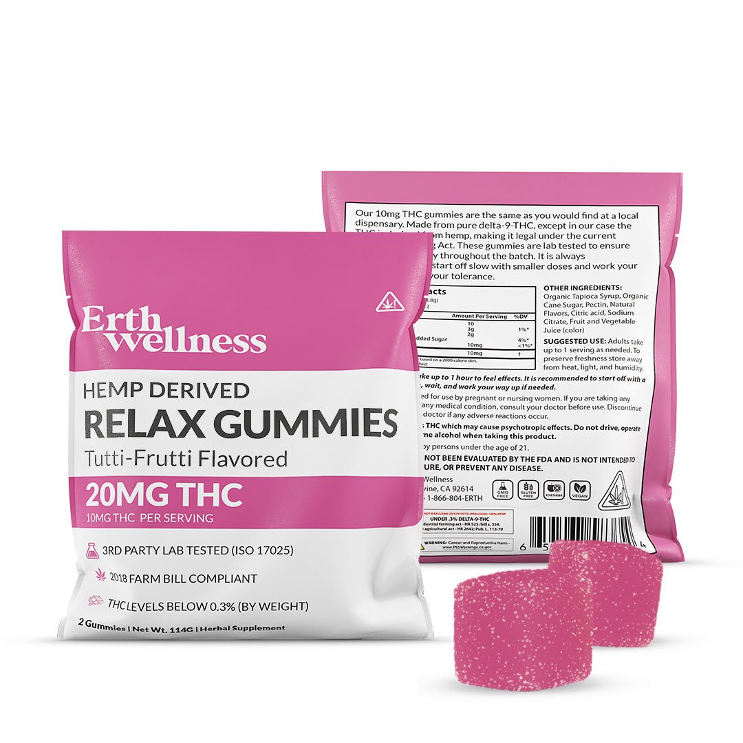 RELAX Gummies - Vegan - Tutti Frutti - 20mg