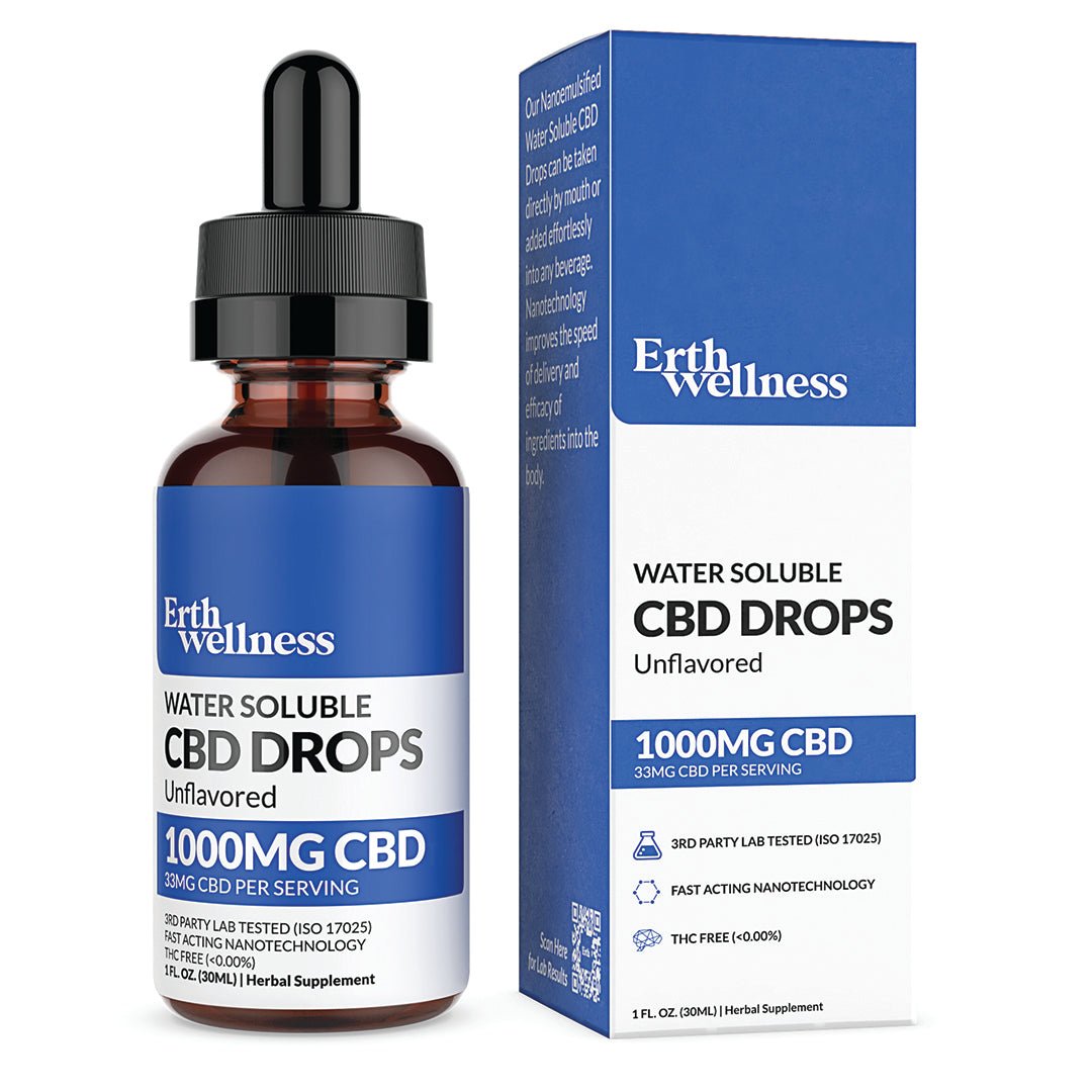 Water Soluble CBD Tincture - Unflavored - THC FREE - 1000mg Tincture